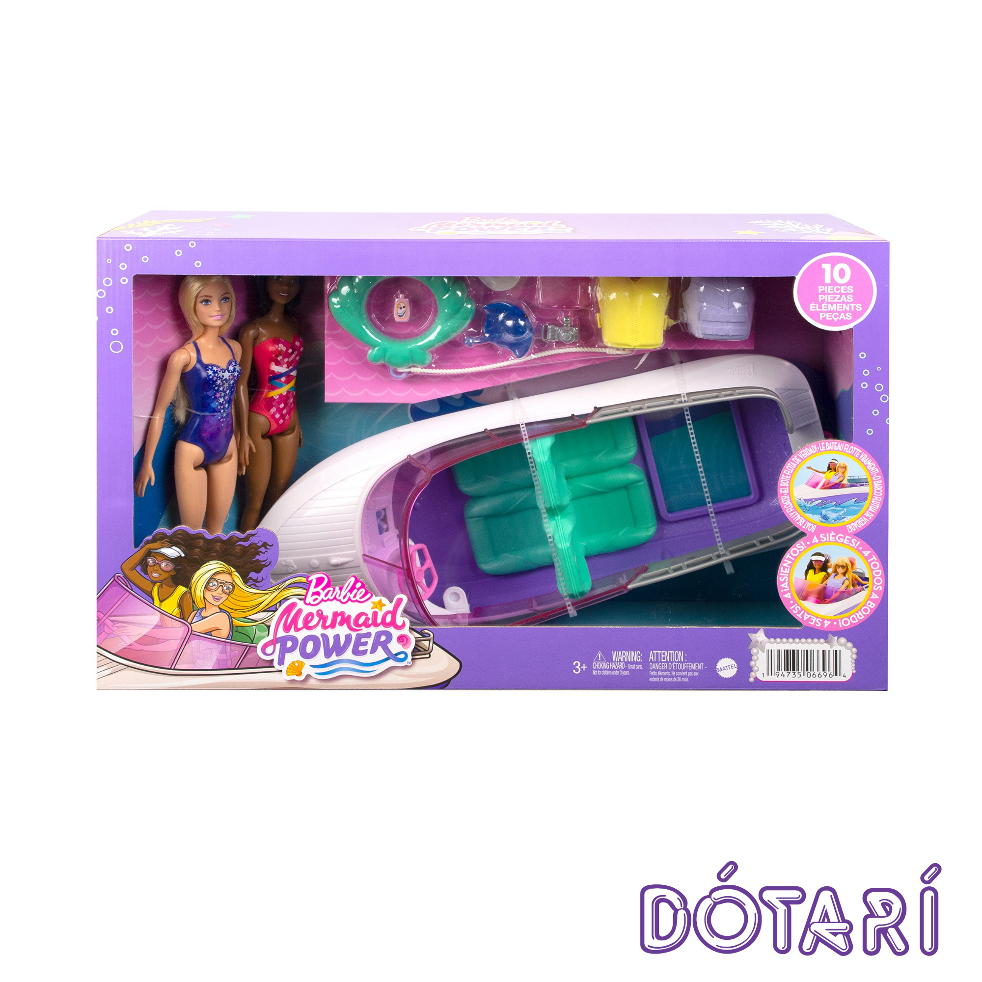 Barbie - Bátur og 2 Dúkkur