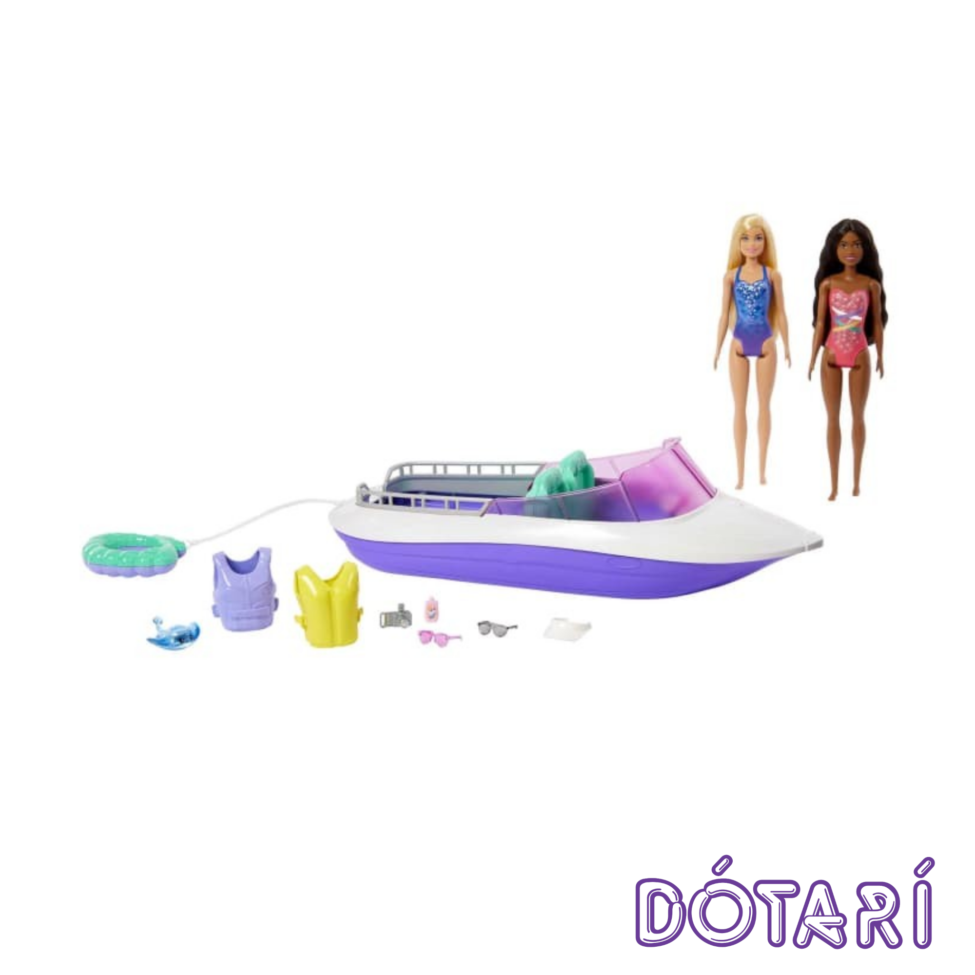 Barbie - Bátur og 2 Dúkkur