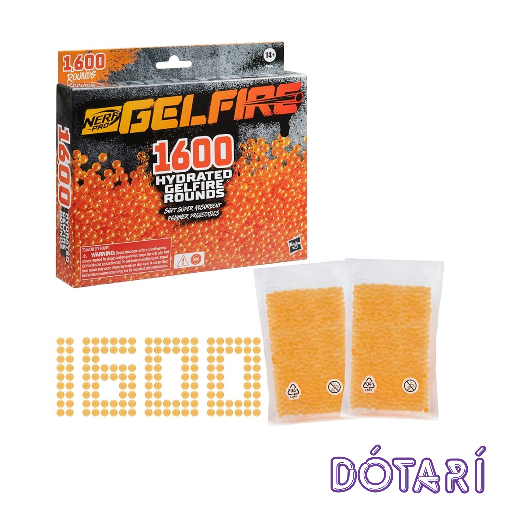 Nerf Gelfire 1600 Rounds